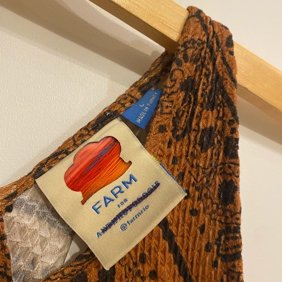 Anthropologie Farm Rio Alyse Midi Dress Leopard Size Large NWOT - Picture 6 of 9